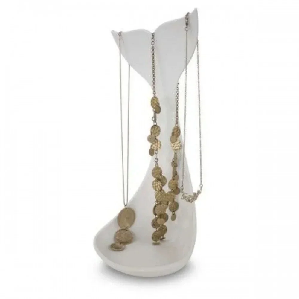 J-Me White Whale Tail Shape Jewelry Rack